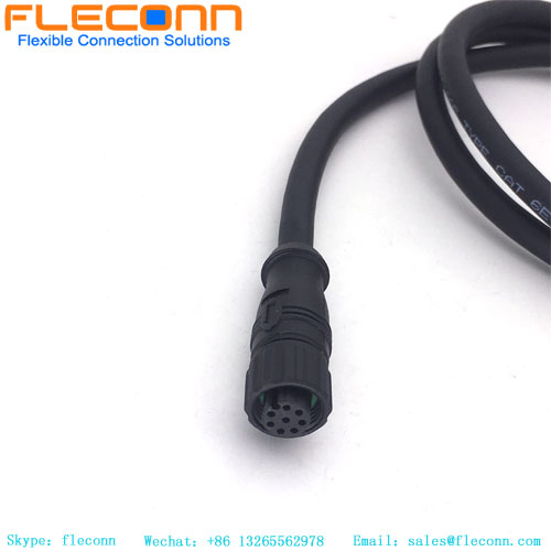 M12 8-pin Female Plastic Nut Injection Molding Cable