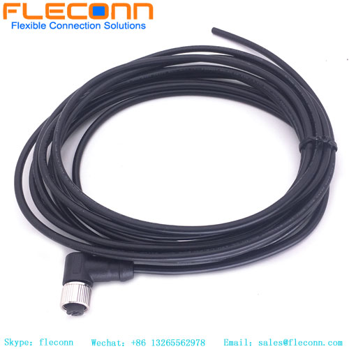 M12 4 Pin Right Angle Cable