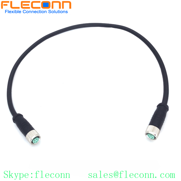 M8 B-code 5 Pos Female Cable, Industry Automation Control System Connector Cable