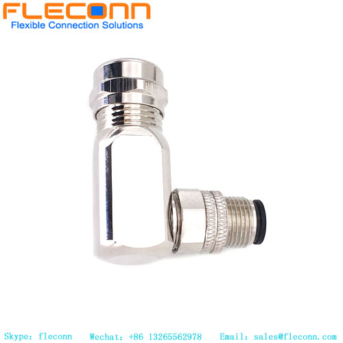 M12 12 Pole Male 90 Degree Connector