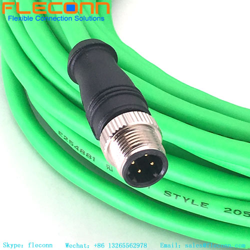 M12 D-Coded To Rj45 Cable