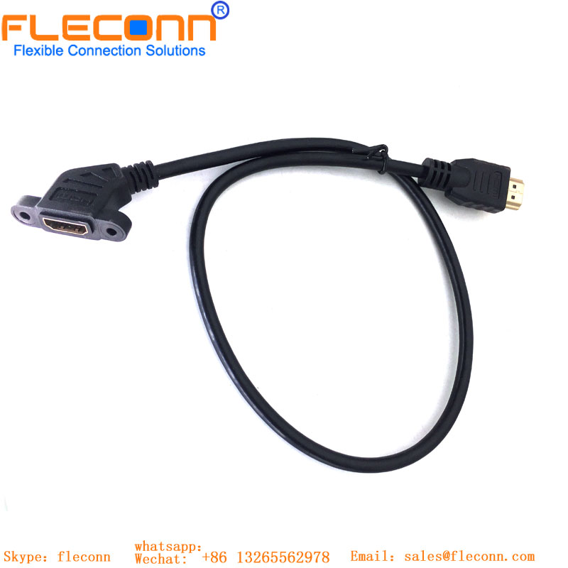 HDMI Male to Female Cable with Screw Hole