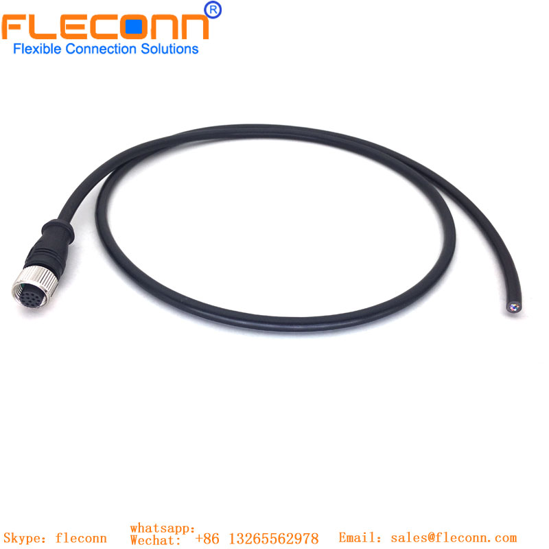 M12 8 Pole A-coded Straight Female Cabe