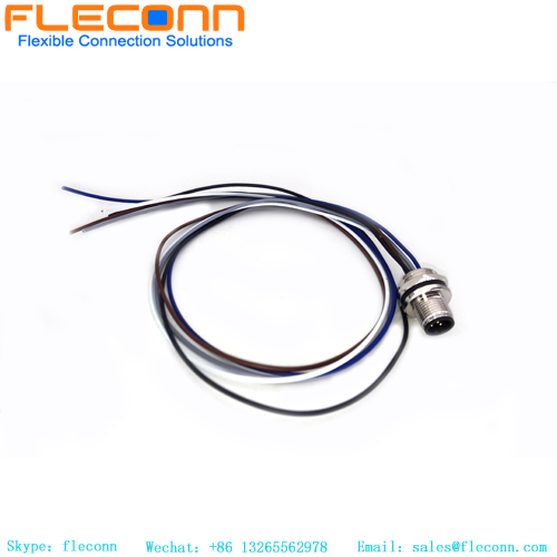 M12 5 Pin Male Panel Mount Connector Cable M12 5 Pin Male Panel Mount Connector Cable