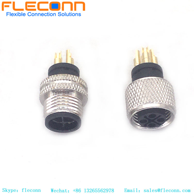 M12 4 Pin S-Coded Power Connector
